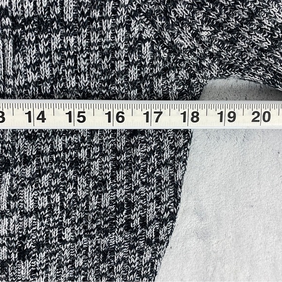 UK2LA Waterfall Front Cardigan Heather Grey Ribbed Knit Sz Small - Picture 7 of 12